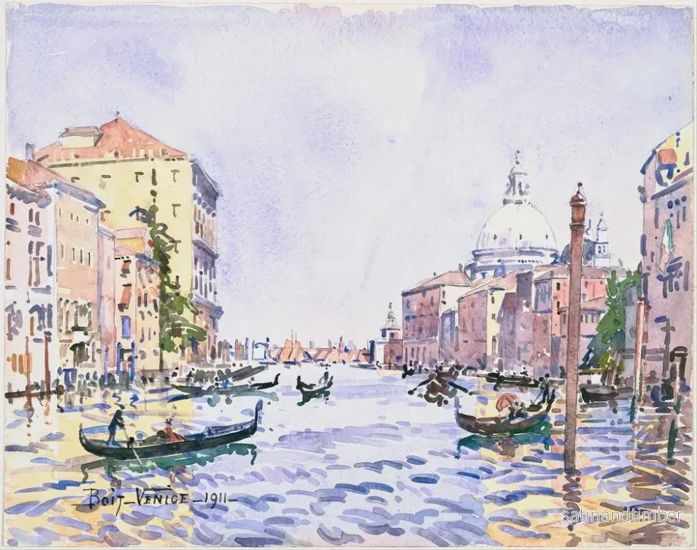 Reproduktion av målningen Eftermiddag i Venedig på Grand Canal - Edward Darley Boit - Bild 2