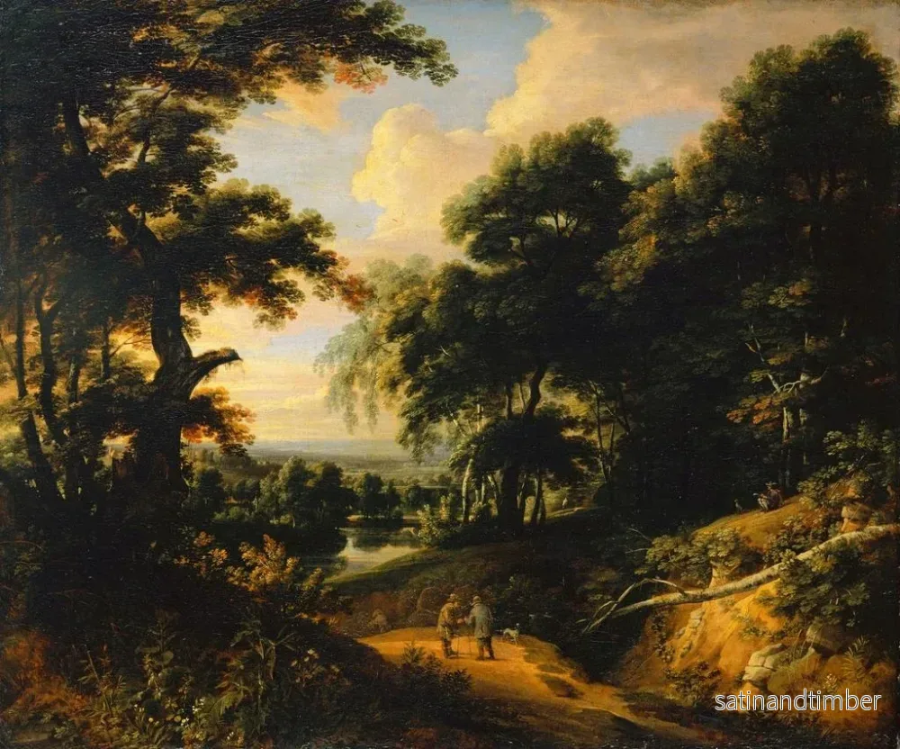 Reproduktion av målningen Landskap med figurer av personal - Jacques d'Arthois - Bild 2