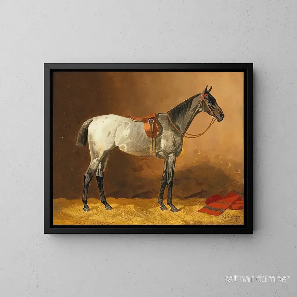 Reproduktion av målningen Cheval de selle - Emil Volkers