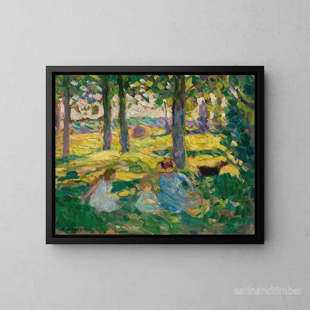 Reproduktion av målningen Montvrain, landsbygdsdel - Henri Lebasque