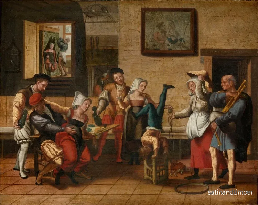 Reproduktion av målningen Scène de taverne - Jan van Amstel - Bild 2