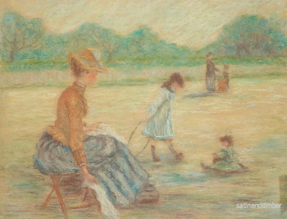 Reproduktion av målningen Studie för kvarteret i Luxembourg-trädgården - Claude-Émile Schuffenecker - Bild 2