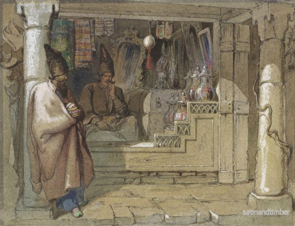 Reproduktion av målningen Les vendeurs d'épices - Vittorio Amadeo Preziosi - Bild 2