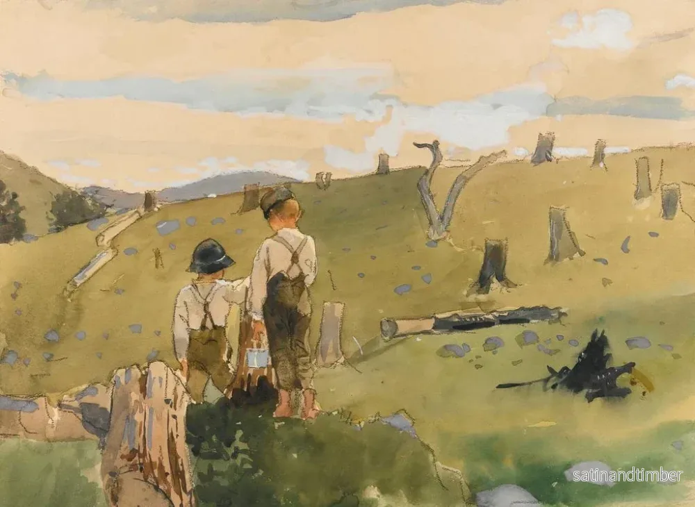 Reproduktion av målningen Pojkar på en kulle - Winslow Homer - Bild 2