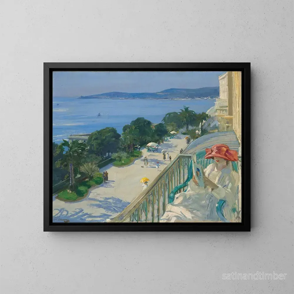 Reproduktion av målningen La Terrasse à Cap d'Ail - Sir John Lavery