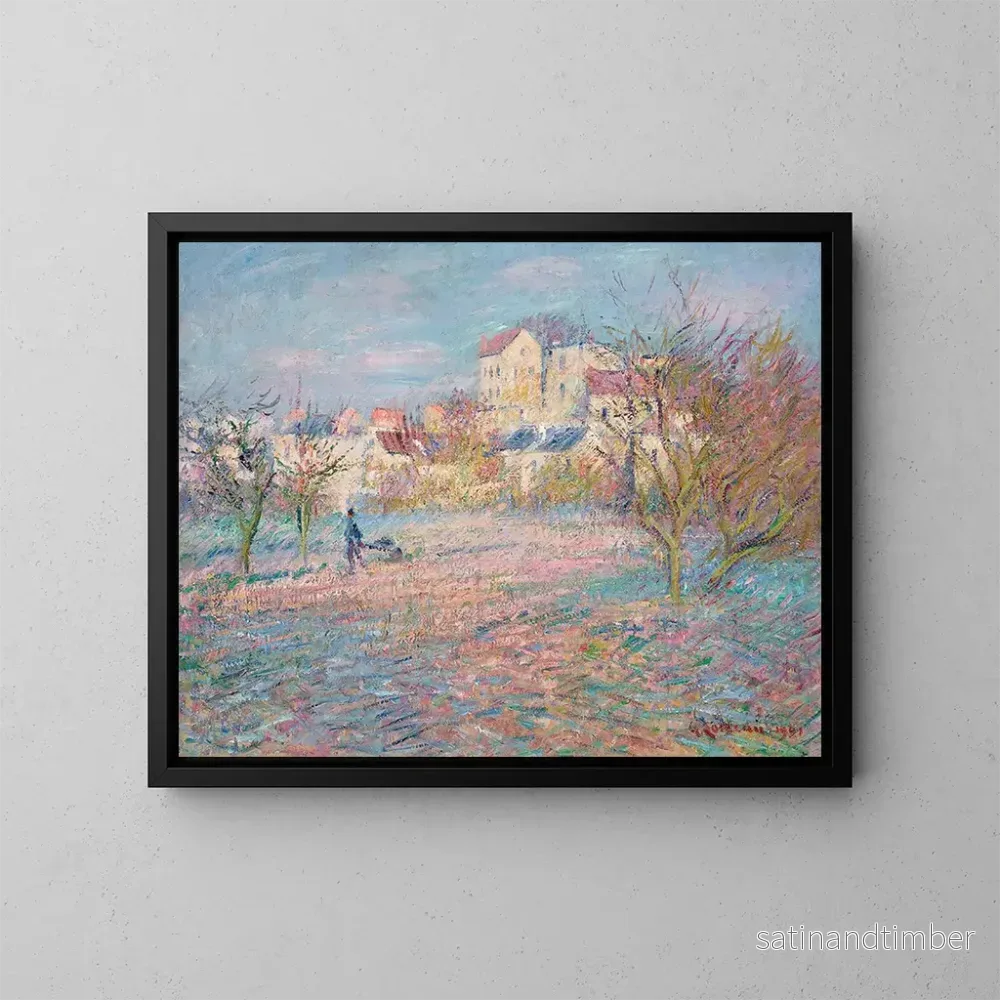 Reproduktion av målningen Le potager en hiver – Gustave Loiseau