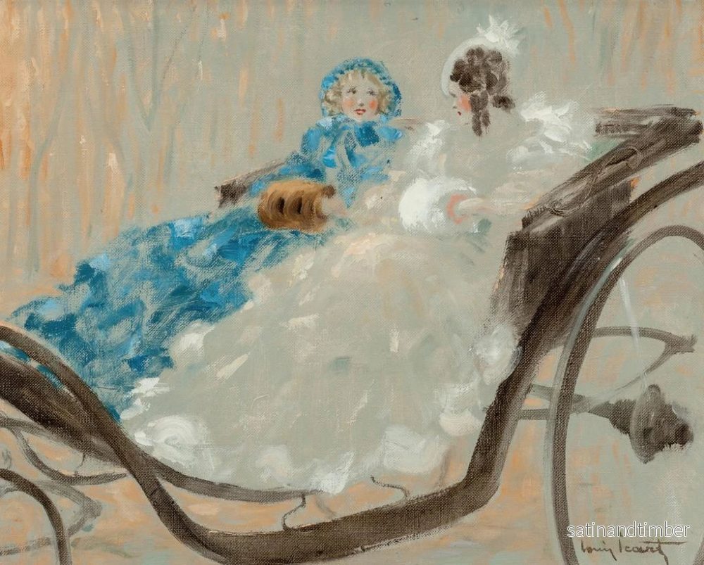 Reproduktion av målningen En calèche - Louis Icart - Bild 2