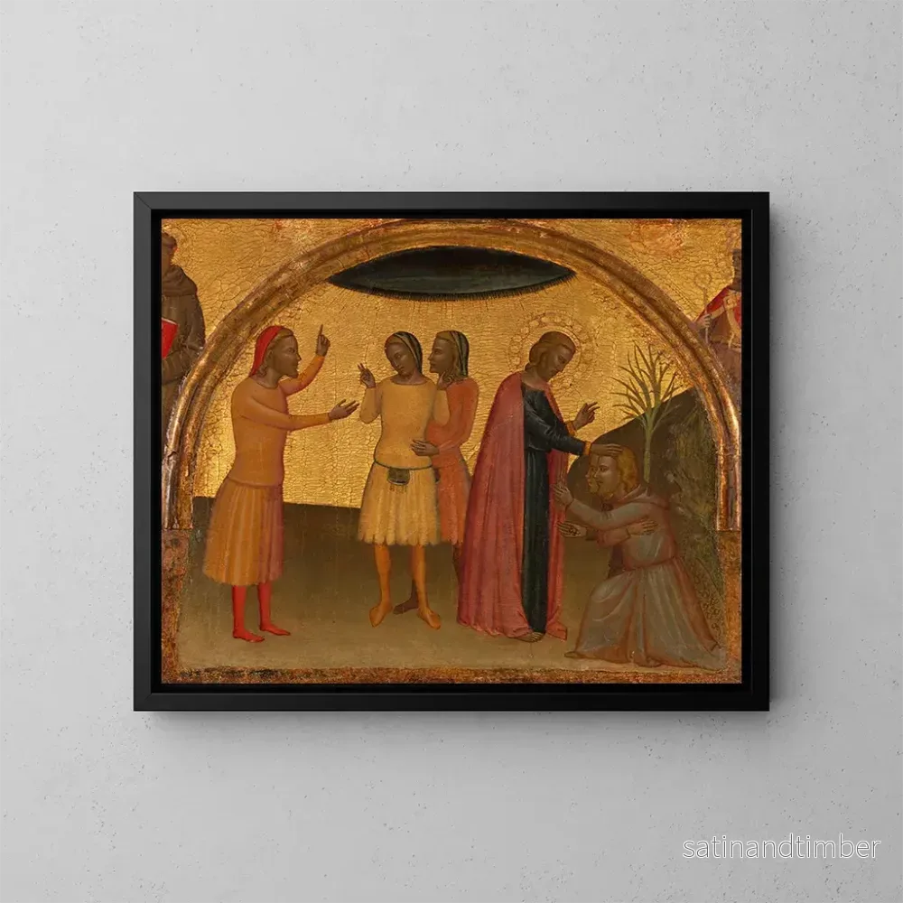 Reproduktion av målningen av Saint Jean l’Évangéliste med Acteus och Eugenius – Francescuccio Ghissi Reproduktion av målningen av Saint Jean l’Évangéliste med Acteus och Eugenius – Francescuccio Ghissi