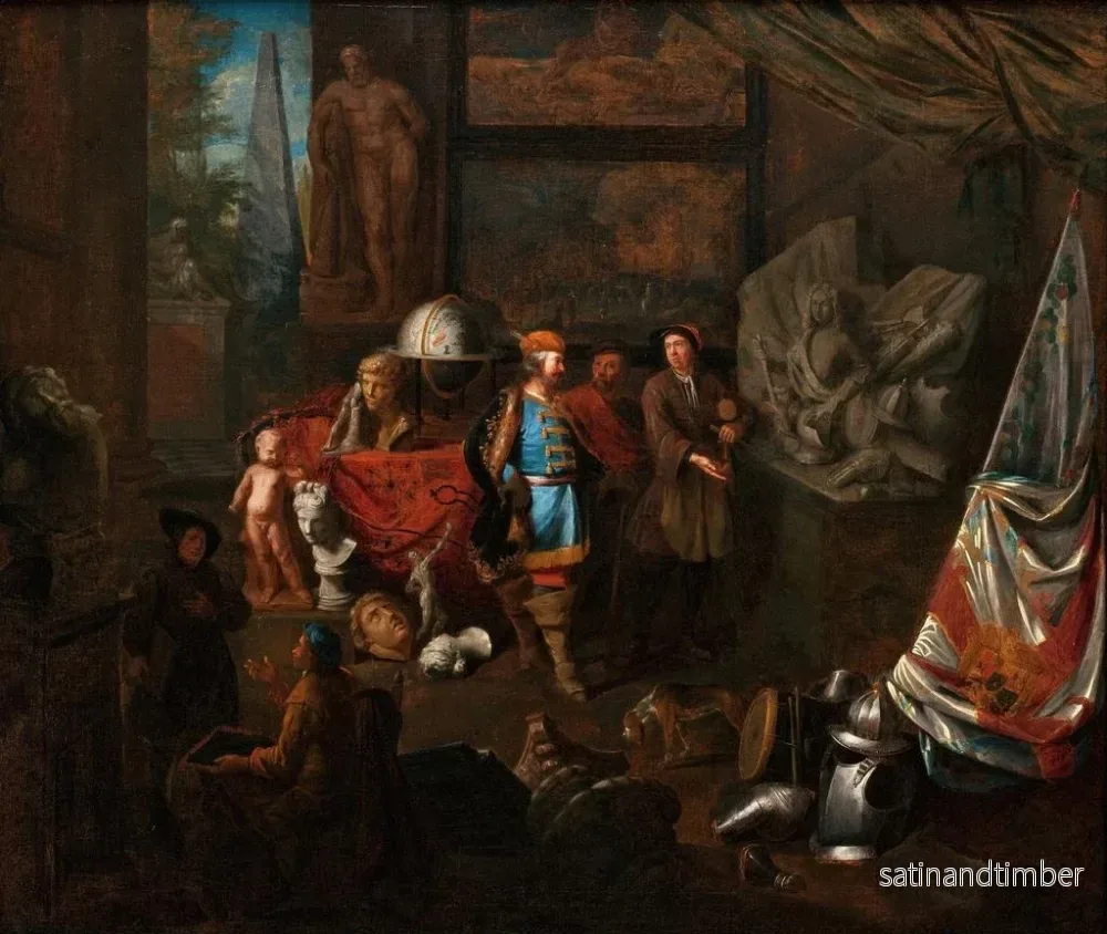 Reproduktion av målningen Atelier d'un sculpteur - Balthasar van den Bossche - Bild 2