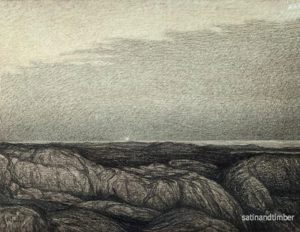 Reproduktion av målningen Kväll vid utsiktspunkten - Karl Nordström - Bild 2