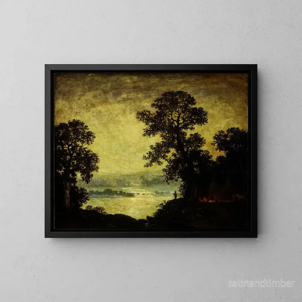 Reproduktion av målningen av indianläger i månljus – Ralph Albert Blakelock Reproduktion av målningen av indianläger i månljus – Ralph Albert Blakelock