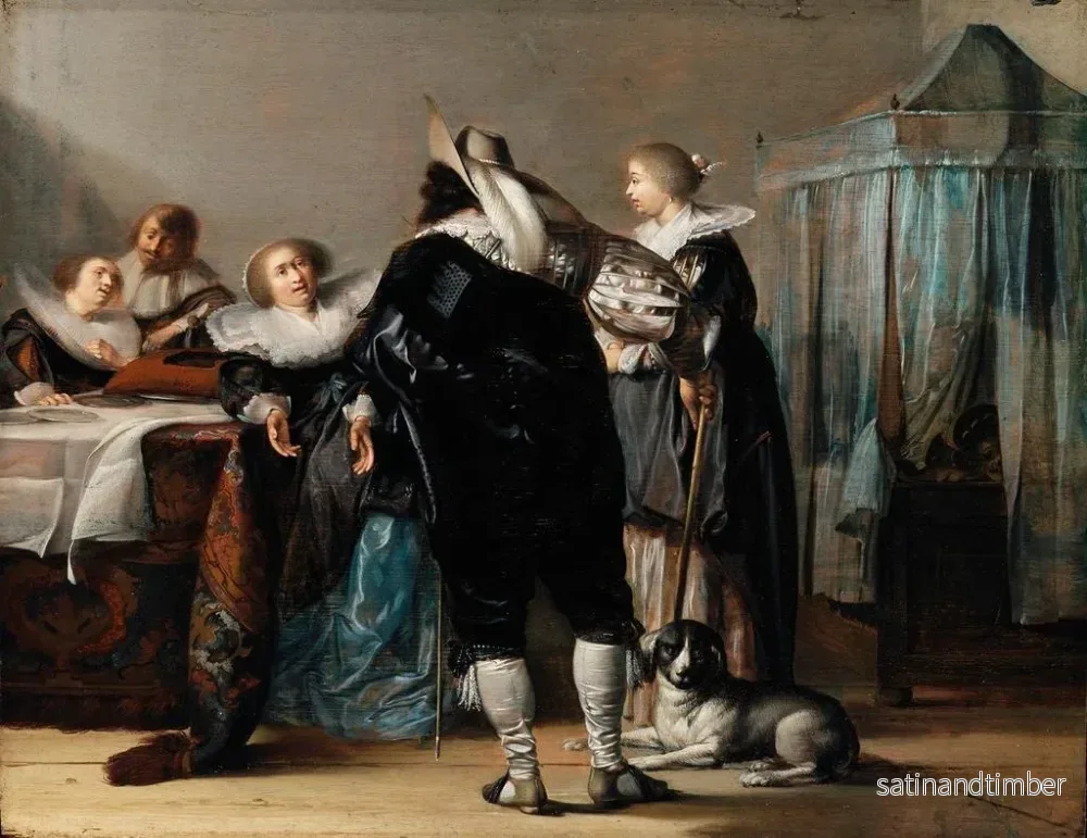 Reproduktion av målningen inomhus med figurer - Pieter Codde - Bild 2