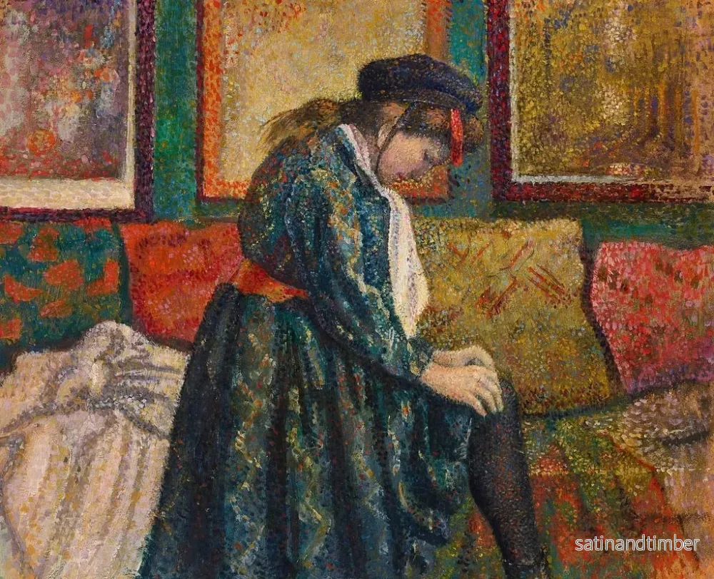Reproduktion av målningen La Jarretière - Georges Lemmen - Bild 2