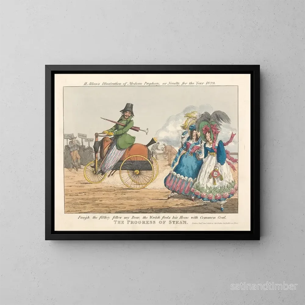 Reproduktion av målningen Illustration av den moderna profetian eller nyheten för året 1829 - Henry Thomas Alken