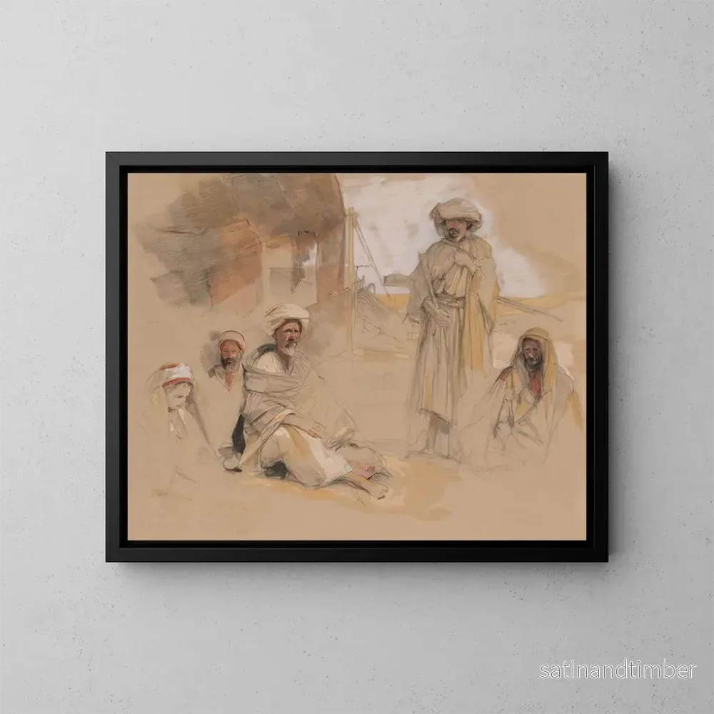 Reproduktion av målningen En beduinställning vid Gebel Tor i Sinaifjällen – John Frederick Lewis Reproduktion av målningen En beduinställning vid Gebel Tor i Sinaifjällen – John Frederick Lewis
