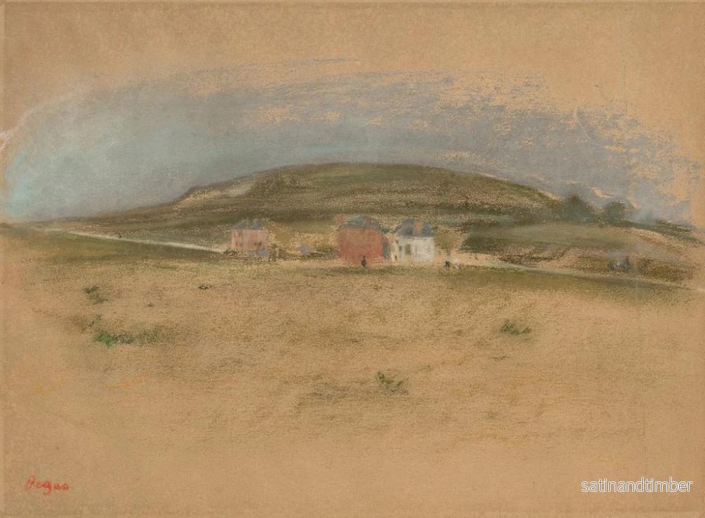 Reproduktion av målningen Hus vid foten av en klippa - Edgar Degas - Bild 2