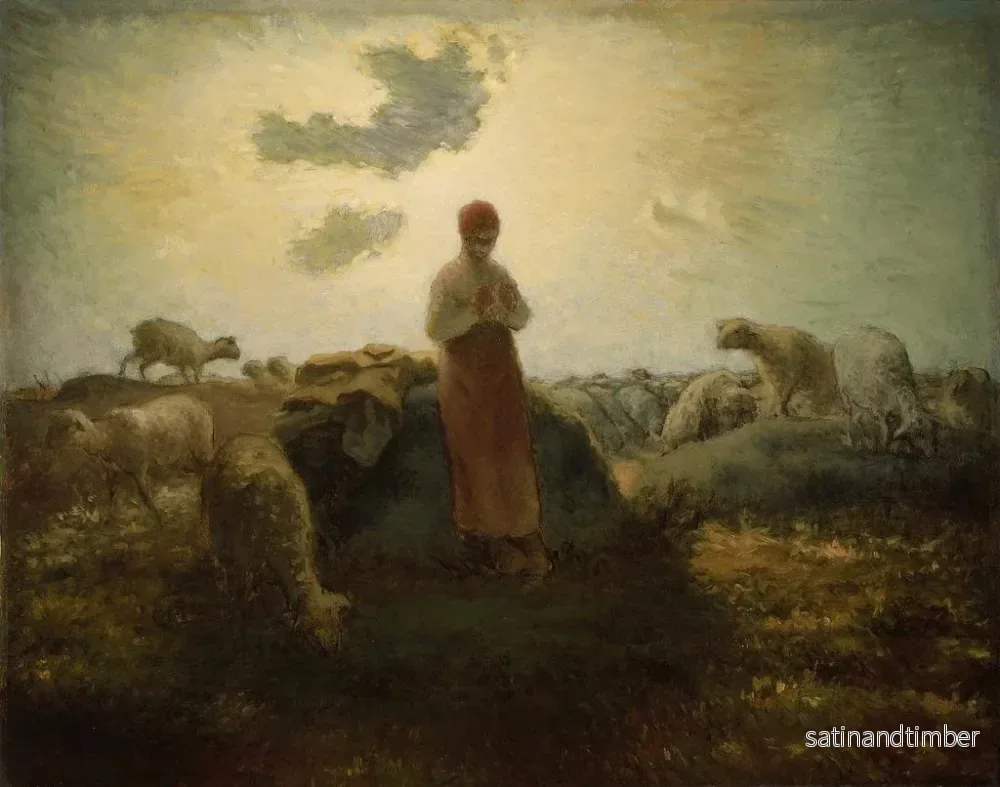 Reproduktion av målningen Le Gardien du troupeau - Jean-François Millet - Bild 2