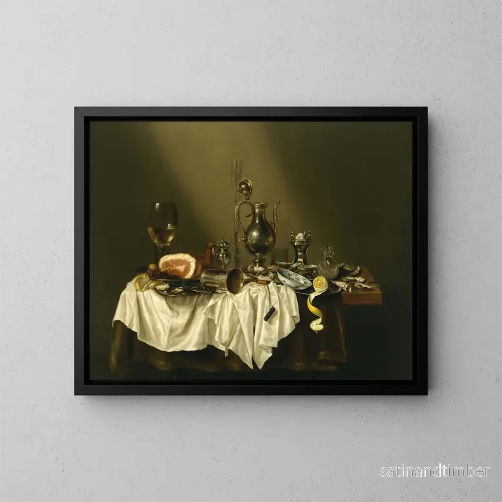 Reproduktion av målningen Naturtavla med skinka - Willem Claesz Heda