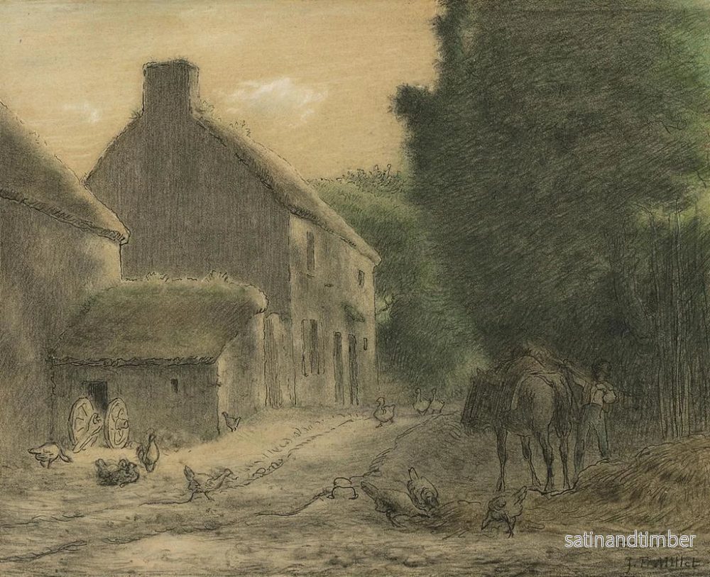 Reproduktion av målningen Ferme à Gruchy - Jean-François Millet - Bild 2
