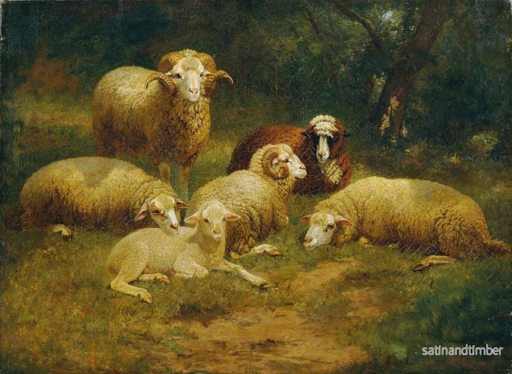 Reproduktion av målningen Moutons - Johann Baptist Hofner - Bild 2