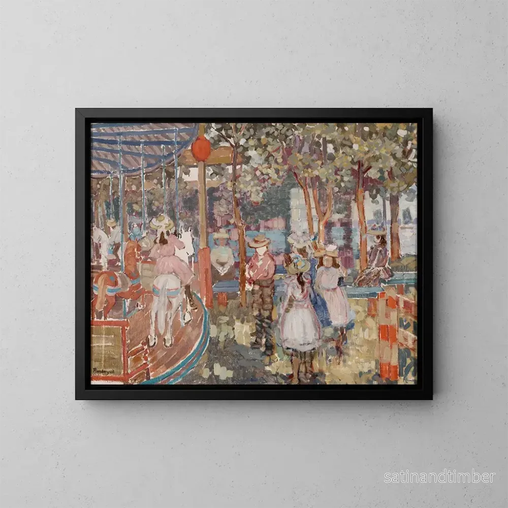 Reproduktion av målningen Carrousel - Maurice Prendergast