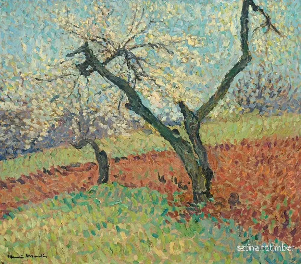 Reproduktion av målningen Le Vieux Prunier - Henri Martin - Bild 2