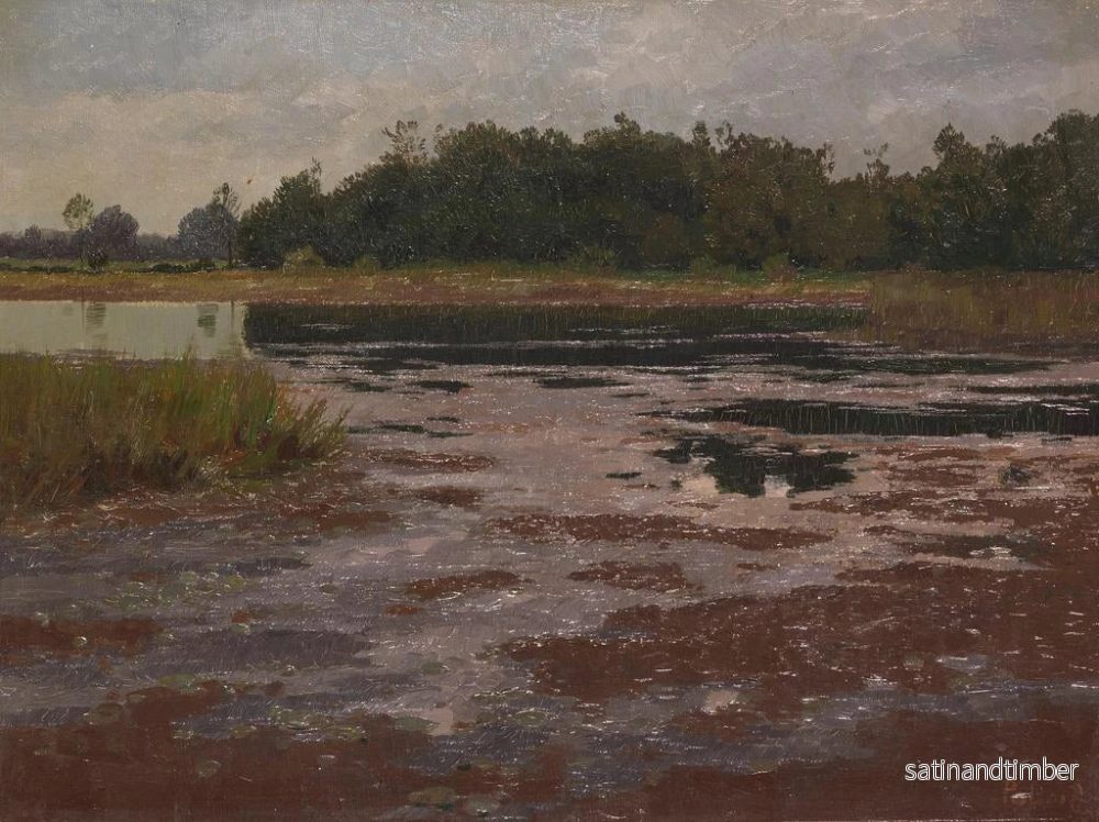 Reproduktion av målningen av kvällsskogsmarshlandskap - Charles Johann Palmi - Bild 2