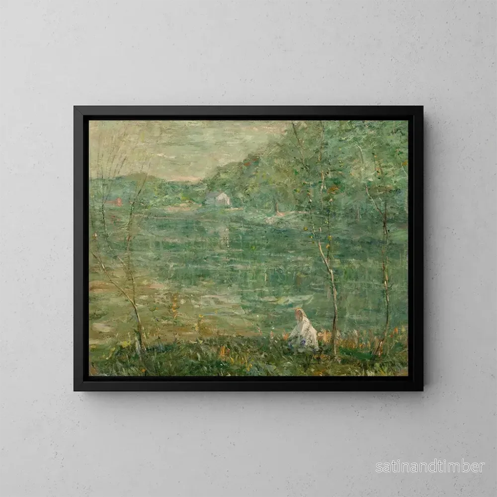 Reproduktion av målningen vid flodkanten - Ernest Lawson