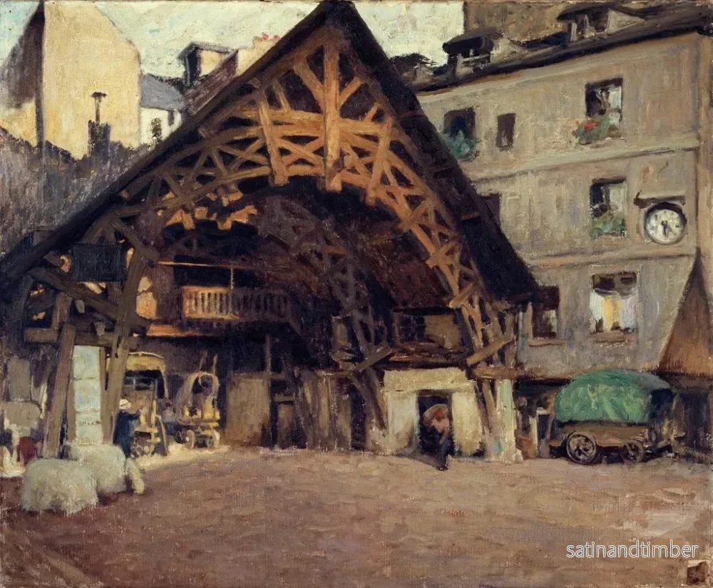 Reproduktion av målningen L'Auberge du Compas d'Or, rue Montorgueil - Henri Dabadie - Bild 2