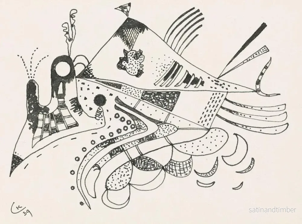 Reproduktion av målningen teckning för grannskapet - Wassily Kandinsky - Bild 2