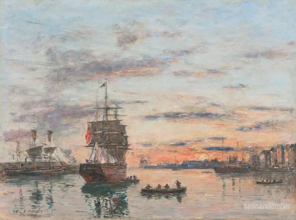 Reproduktion av målningen Le Havre, framtidens hamn - Eugène Boudin - Bild 2