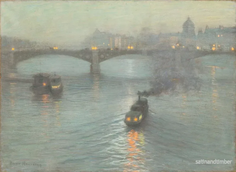 Reproduktion av målningen Kväll vid Seine - Birge Harrison - Bild 2