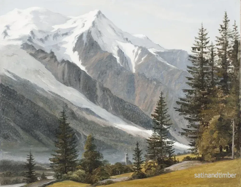Reproduktion av målningen Vue de Chamonix-Mont-Blanc - Martinus Rørbye - Bild 2