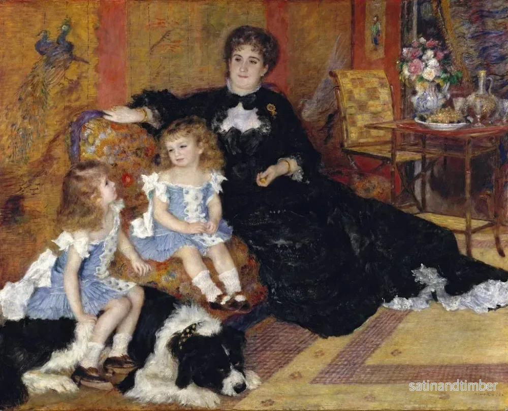 Reproduktion av målningen Madame Georges Charpentier, Marguerite-Louise Lemonnier och hennes barn Georgette-Berthe och Paul-Émile-Charles - Pierre-Auguste Renoir - Bild 2