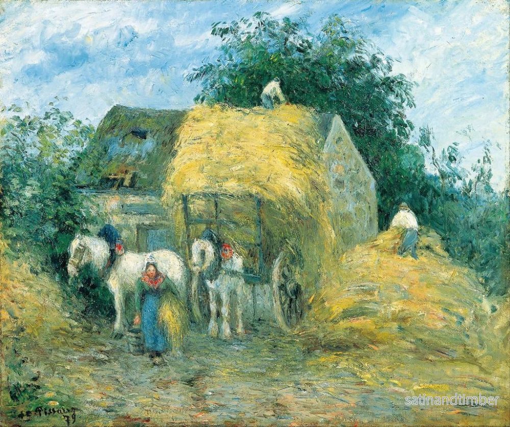 Reproduktion av målningen Le Chariot de foin Montfoucault - Camille Pissarro - Bild 2