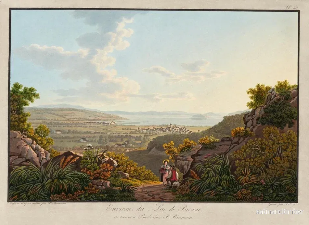 Reproduktion av målningen Environs du lac de Bienne - Peter Birmann - Bild 2