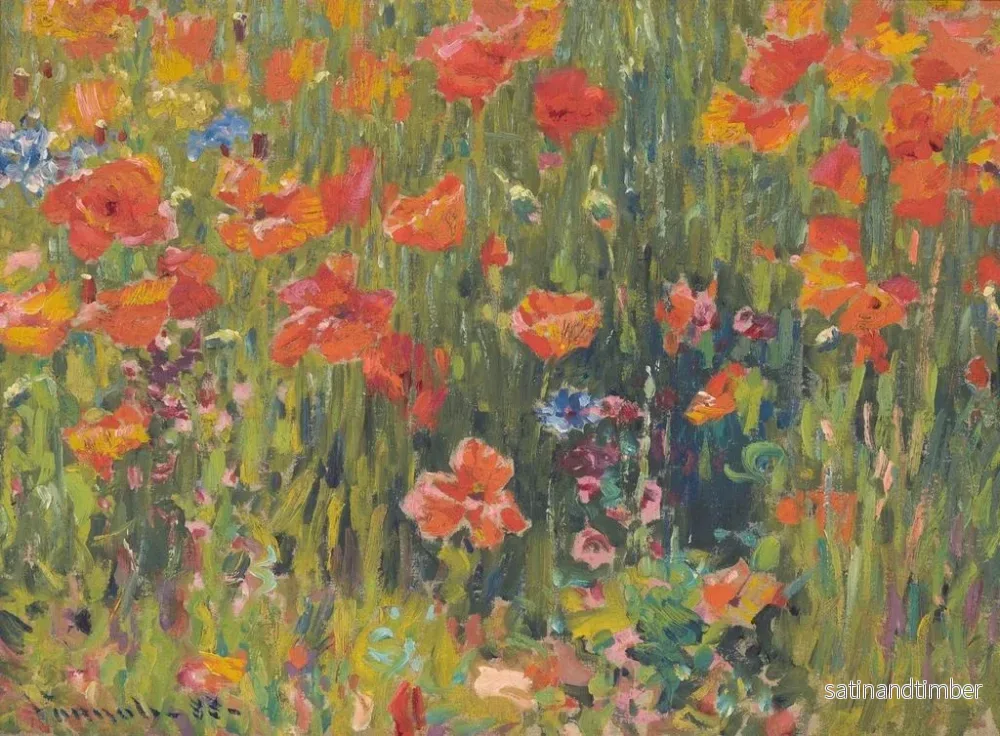 Reproduktion av målningen Vallmo - Robert William Vonnoh - Bild 2