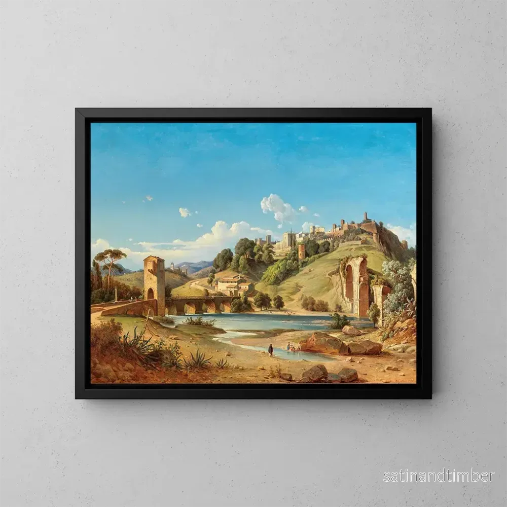 Reproduktion av målningen Vue de la ville de Narni – Joseph Magnus Stck