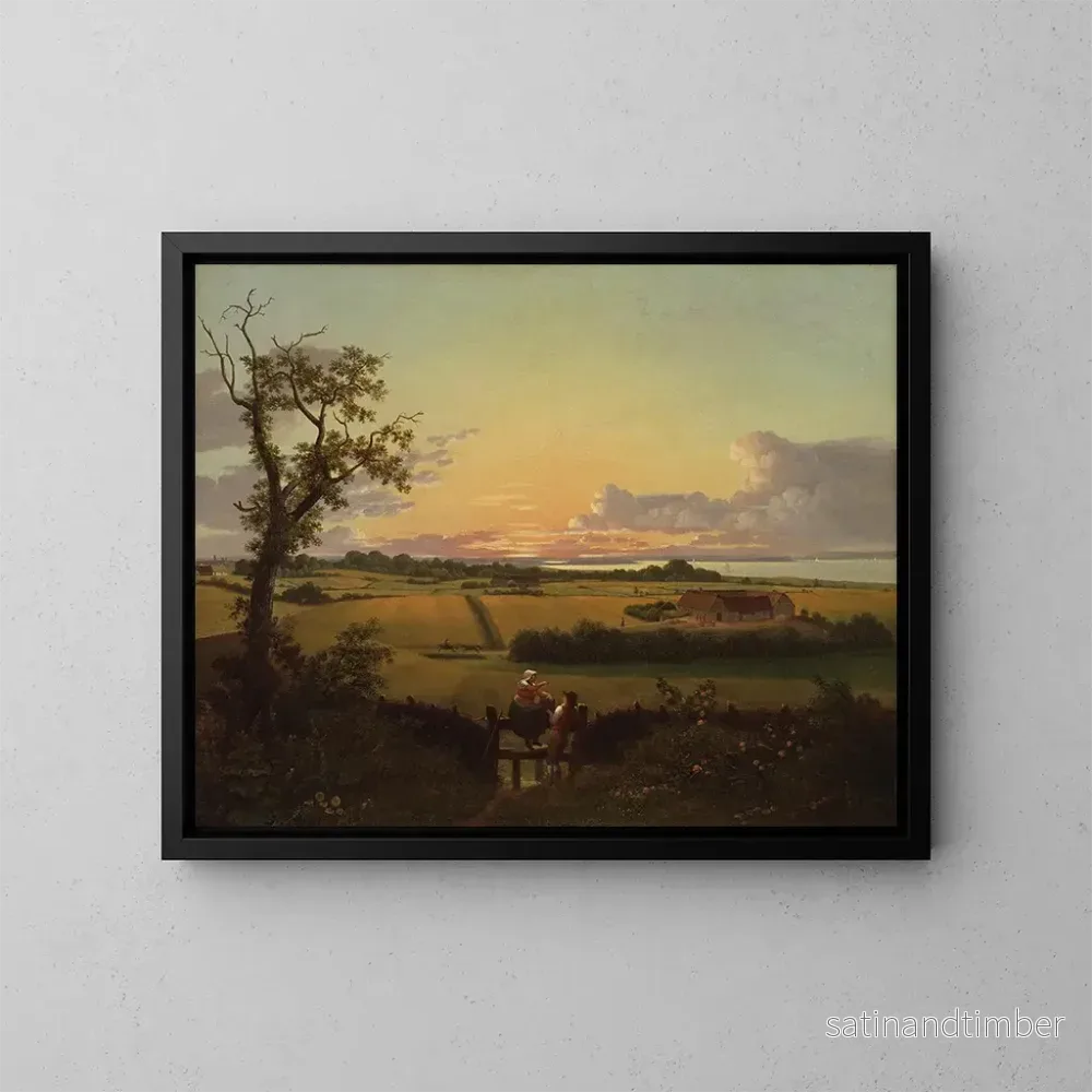 Reproduktion av målningen Landskapsbild med en passage, ön Mn - Christoffer Wilhelm Eckersberg