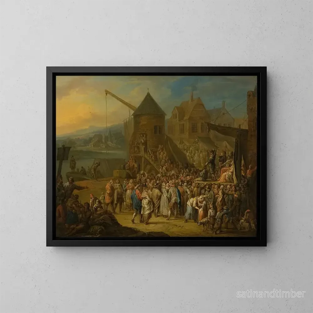 Reproduktion av målningen Foire annuelle - Franz Christoph Janneck