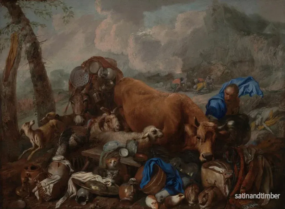 Reproduktion av målningen Le sacrifice de Noé après le déluge - Giovanni Benedetto Castiglione - Bild 2