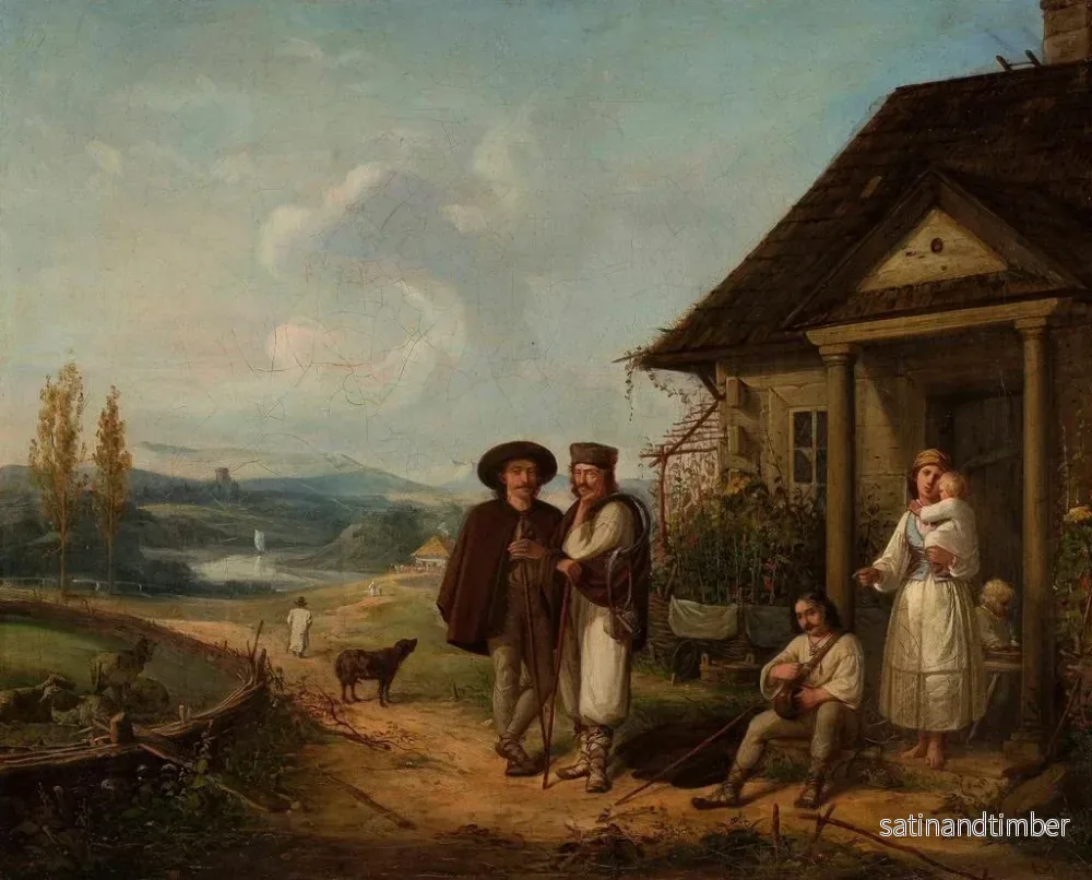 Reproduktion av målningen Framför ett herrgård - Wojciech Gerson - Bild 2