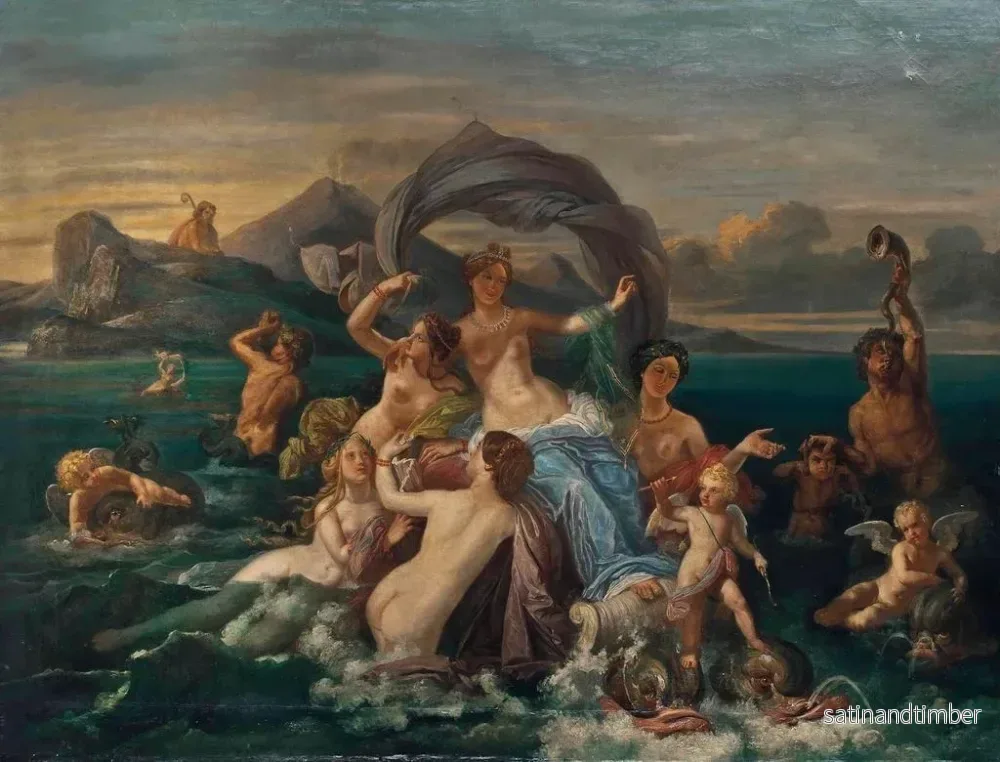 Reproduktion av målningen Le triomphe de Galatée - Jean-Jacques-François Monanteuil - Bild 2