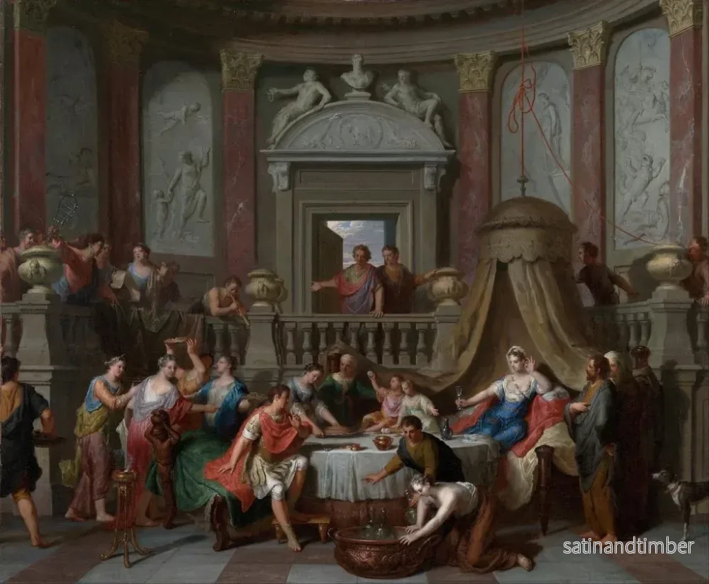Reproduktion av målningen Le Banquet de Cléopâtre - Gerard Hoet - Bild 2