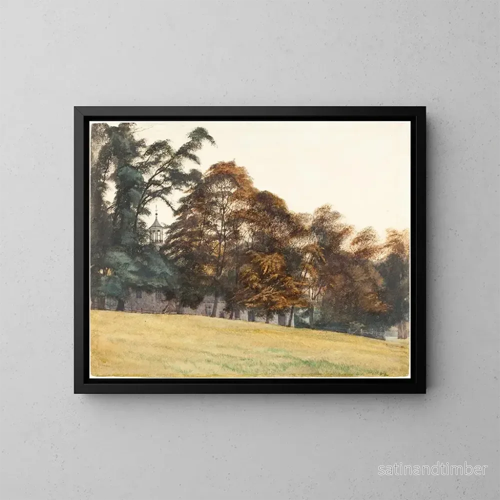 Reproduktion av målningen Les jardins de Castle Howard - George Howard, 9:e greve av Carlisle