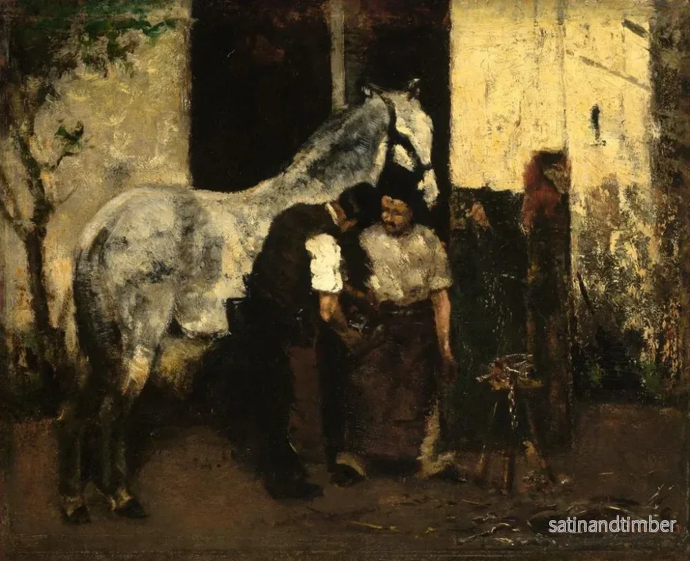 Reproduktion av målningen hos fältskärsägaren - Max Liebermann - Bild 2