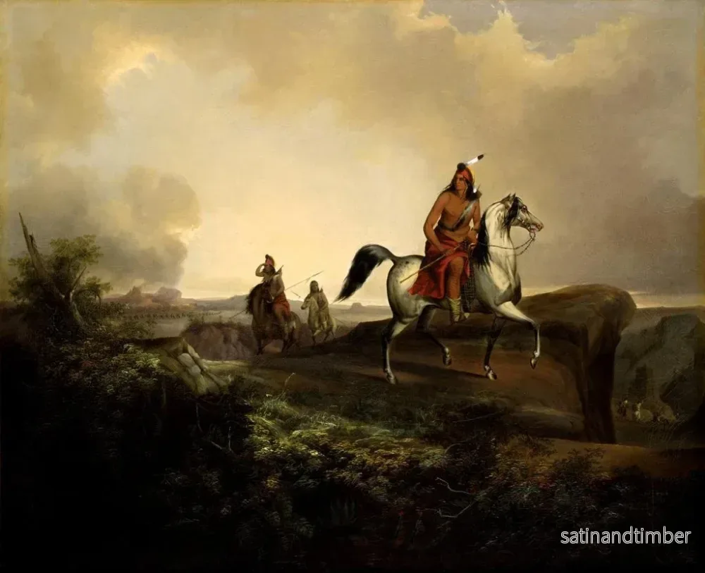 Reproduktion av målningen Couteau noir, un guerrier apache - John Mix Stanley - Bild 2