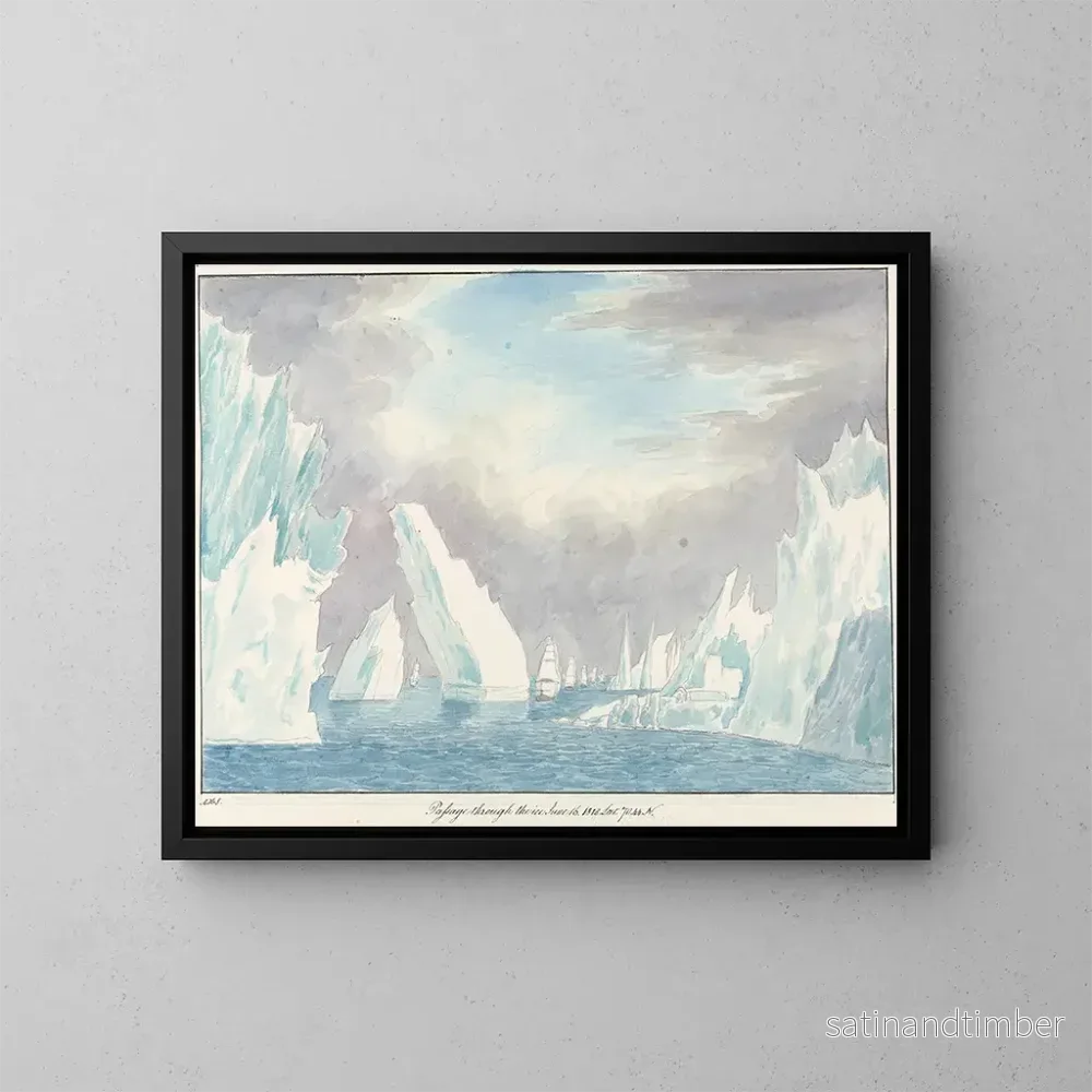 Reproduktion av målningen Passage à travers la glace - Charles Hamilton Smith