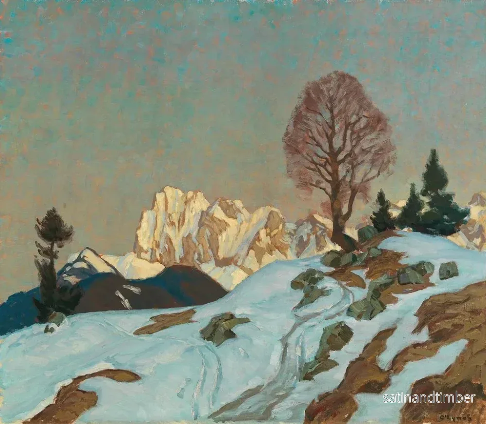 Reproduktion av målningen Lueurs nocturnes au Karwendel - Carl O'Lynch de Town - Bild 2