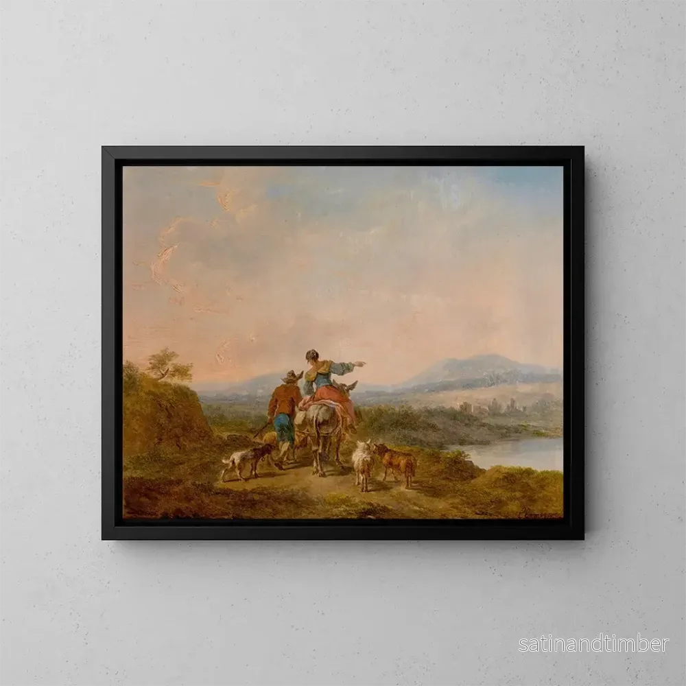 Reproduktion av målningen Landskap med figurer – Balthasar Paul Ommeganck Reproduktion av målningen Landskap med figurer – Balthasar Paul Ommeganck